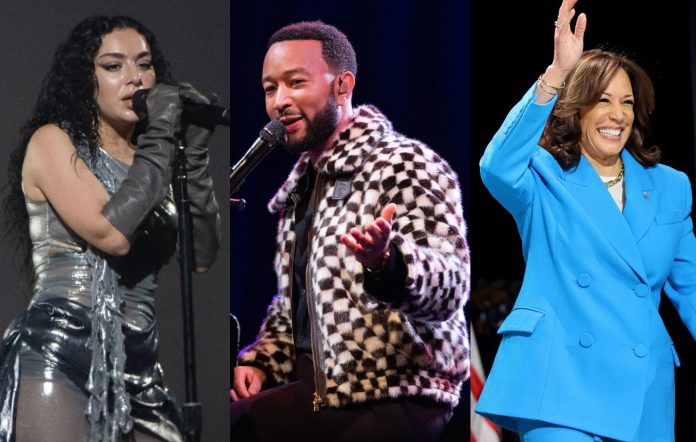 Charli XCX, John Legend and Kamala Harris