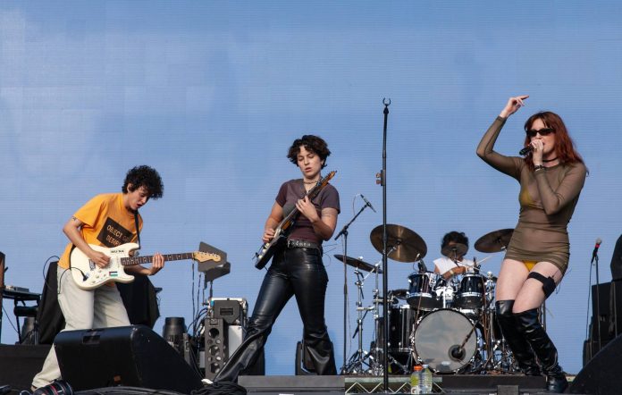 MUNA perform at Pitchfork Music Festival 2024. Credit: Natasha Moustache/Getty Images