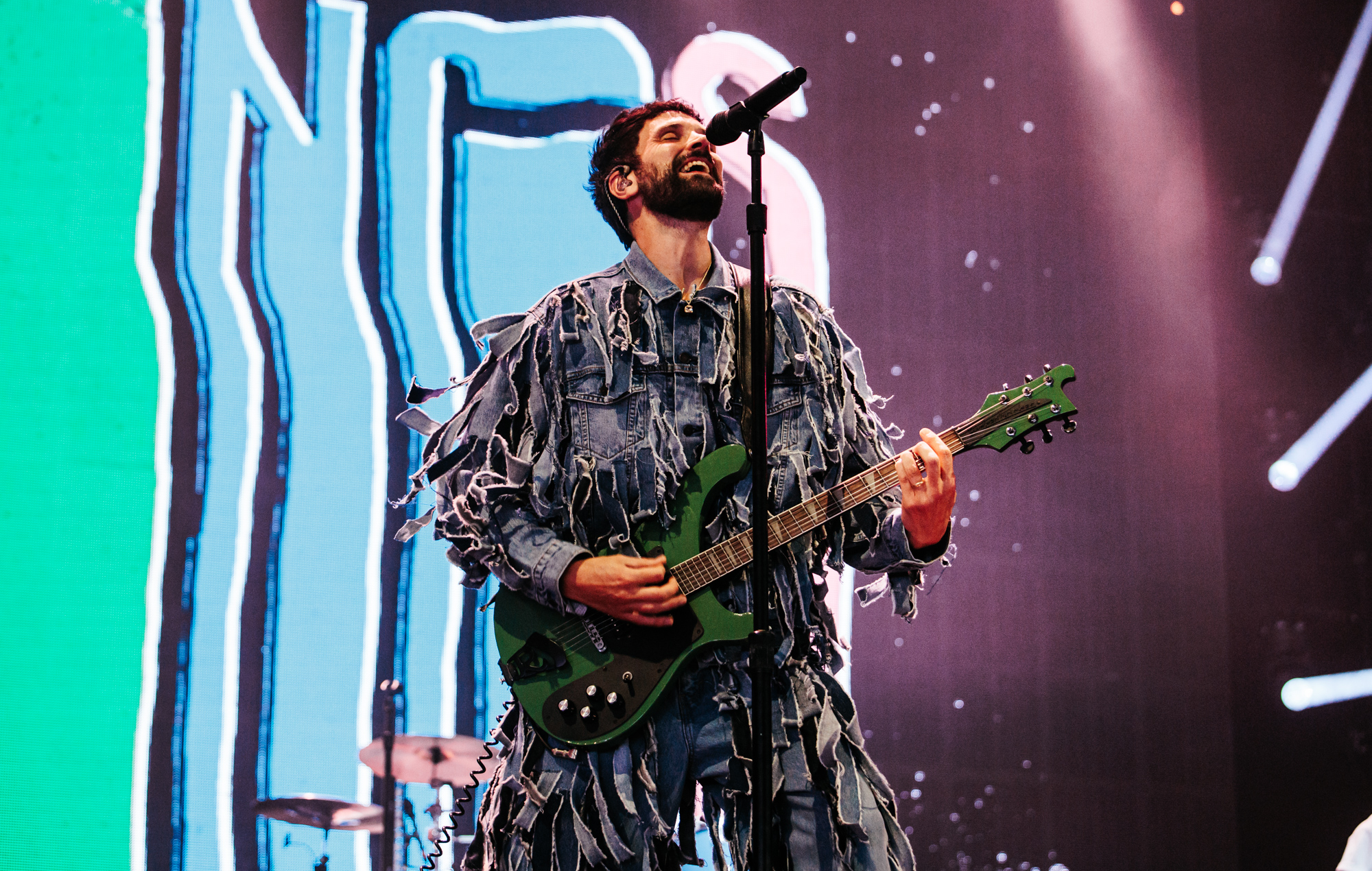 Kasabian live at Glastonbury 2024. Credit: Andy Ford for NME